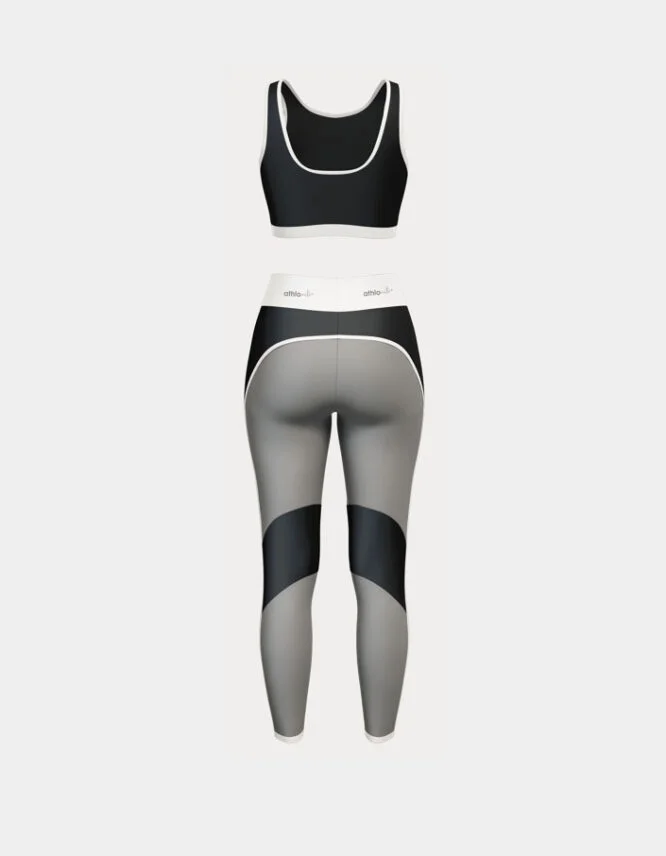 Custom Athletic Set Sports Bra and Leggings - Back View