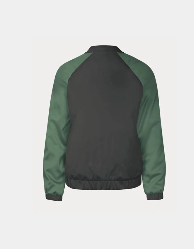 Customizable Women's Oversized Zip Up Bomber Jacket - Image 2